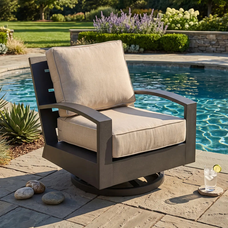 Prescott Cushioned Swivel Rocker - The Great Escape