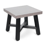 24" Square Concrete Faux/Black Coal DLX End Table - The Great Escape