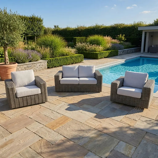 Soho XL 89" Woven Cushioned Sofa - The Great Escape