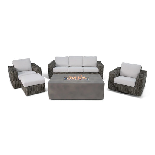 Soho XL 3 Piece Firepit Chat Group with Ottoman - The Great Escape