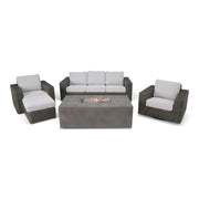 Soho XL 3 Piece Firepit Chat Group with Ottoman - The Great Escape