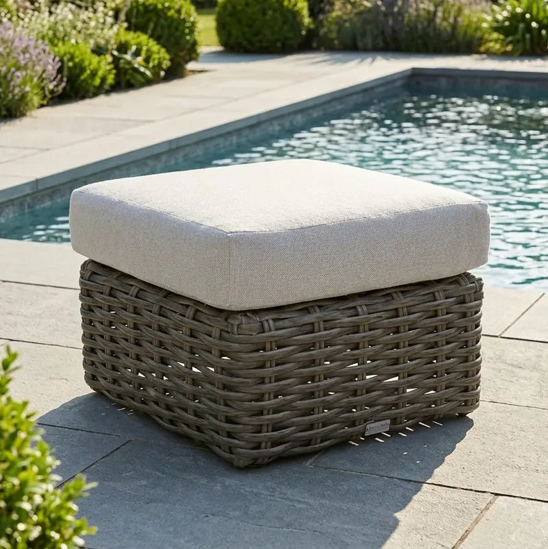 Soho XL Woven Cushioned Ottoman - The Great Escape