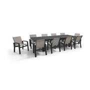 Prescott 11 Piece Black Extension Dining Table Group - The Great Escape