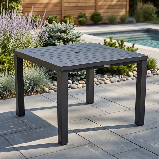 42 Inch Square Slat Dining Table - The Great Escape