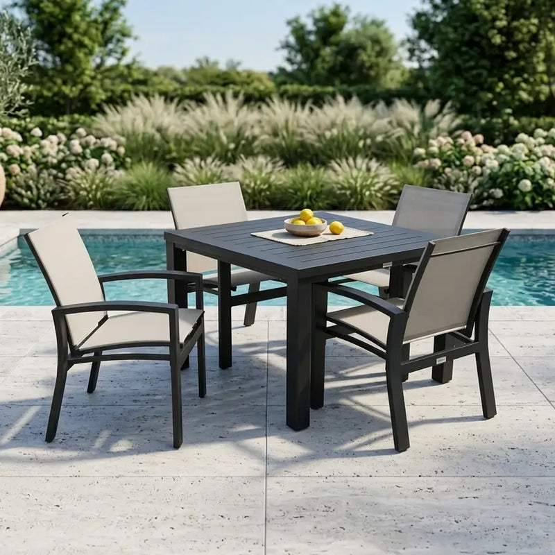 Prescott 5 Piece Black Dining Group - The Great Escape