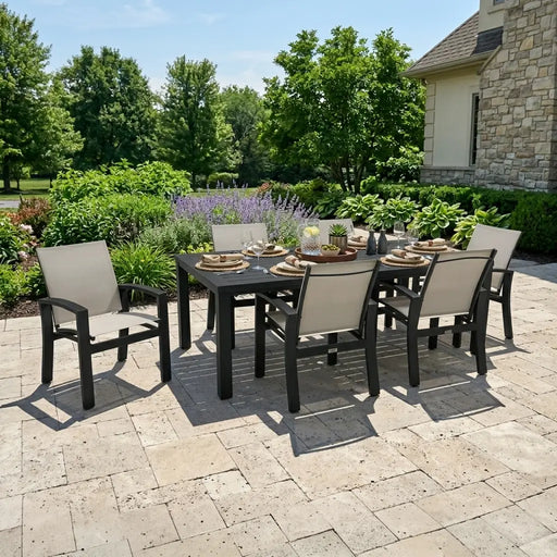 Prescott 7 Piece Black Dining Group - The Great Escape