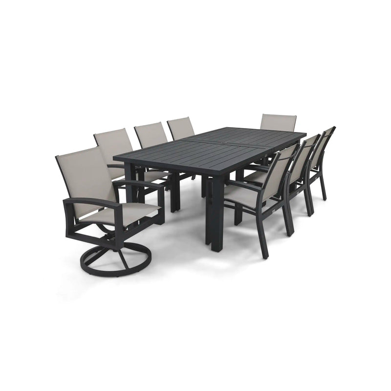 Prescott 9 Piece Black Dining Group - The Great Escape