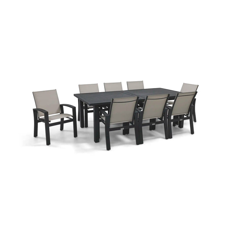 Prescott 9 Piece Black Dining Group - The Great Escape