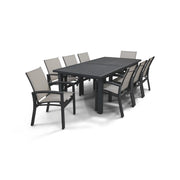 Prescott 9 Piece Black Dining Group - The Great Escape