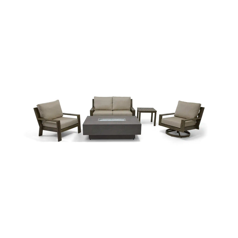 Madison 5 Piece Loveseat Firepit Chat Group - The Great Escape