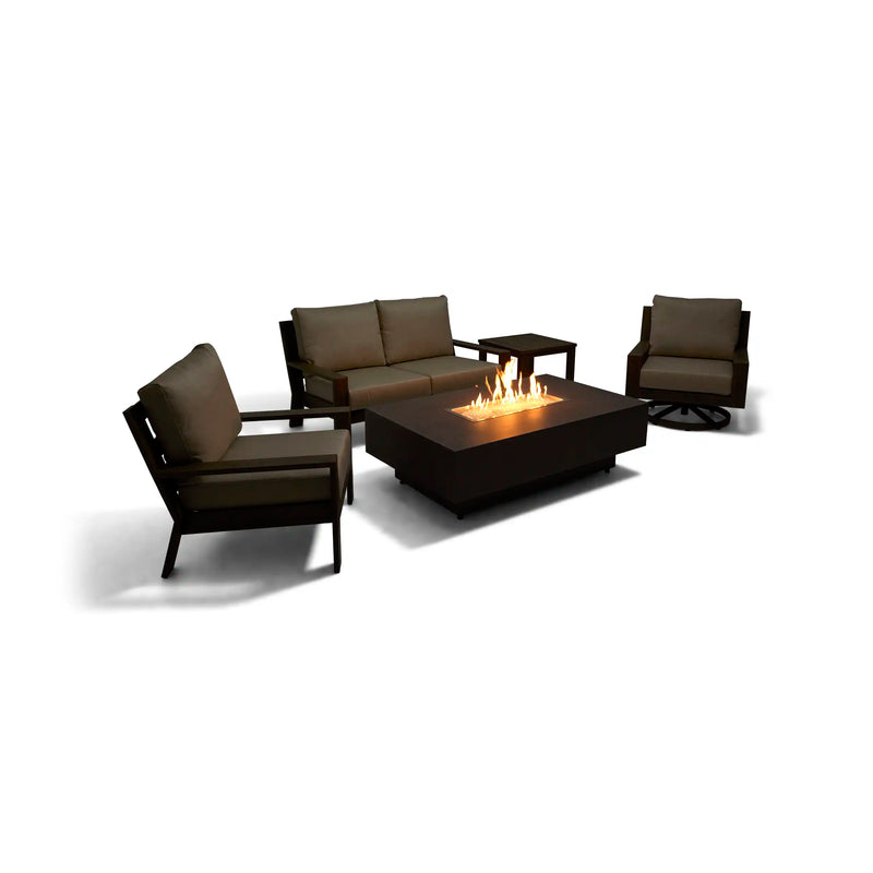 Madison 5 Piece Loveseat Firepit Chat Group - The Great Escape