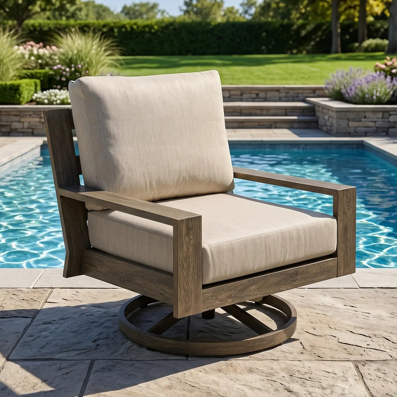 Madison Cushioned Swivel Rocker - The Great Escape