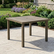 42 Inch Square Aluminum Slat Dining Table - The Great Escape