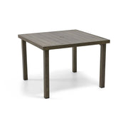 42 Inch Square Aluminum Slat Dining Table - The Great Escape
