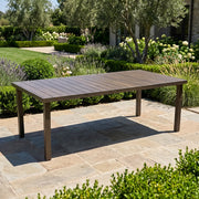 42x84 Inch Rectangle Aluminum Slat Dining Table - The Great Escape