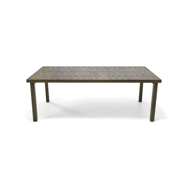 42x84 Inch Rectangle Aluminum Slat Dining Table - The Great Escape