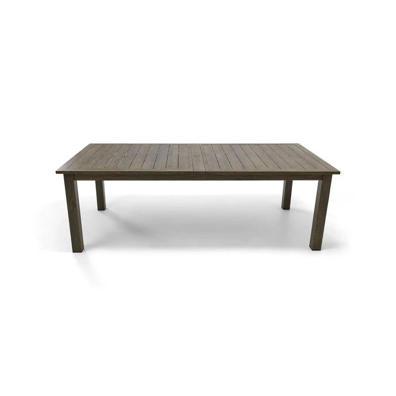 44x90-136 Inch Rectangle Aluminum Slat Extension Table - The Great Escape