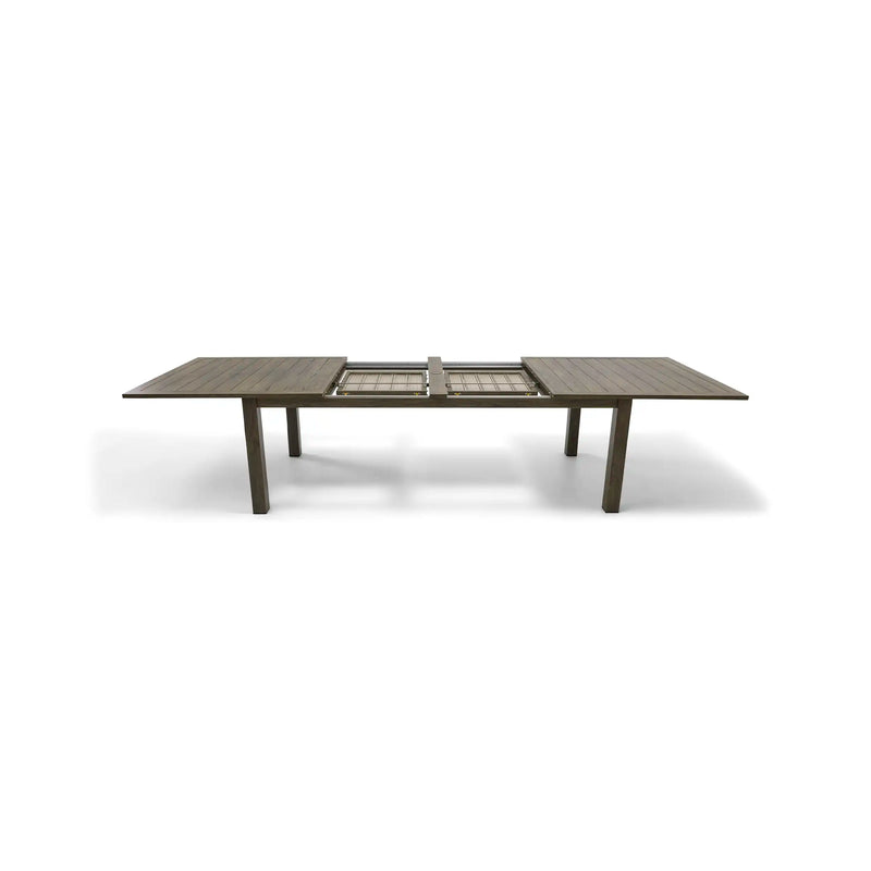 44x90-136 Inch Rectangle Aluminum Slat Extension Table - The Great Escape