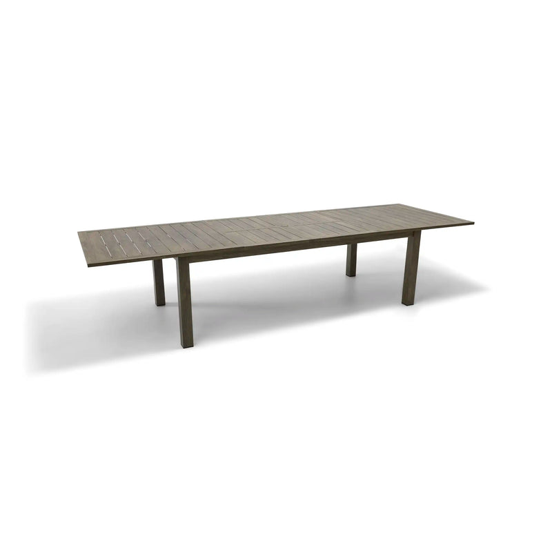 44x90-136 Inch Rectangle Aluminum Slat Extension Table - The Great Escape