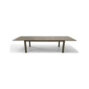 44x90-136 Inch Rectangle Aluminum Slat Extension Table - The Great Escape