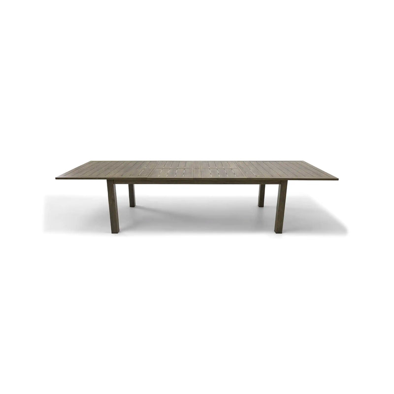 44x90-136 Inch Rectangle Aluminum Slat Extension Table - The Great Escape
