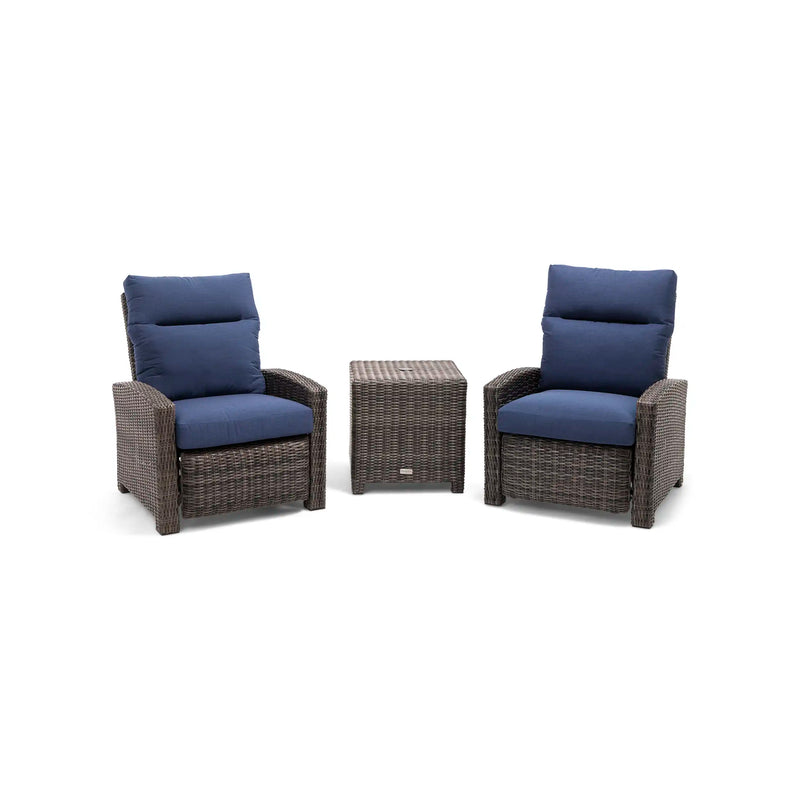 Ellis 3 Piece Recliner Group Indigo Acrylic - The Great Escape