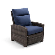 Ellis Reclining High Back Recliner Chair Indigo Acrylic - The Great Escape