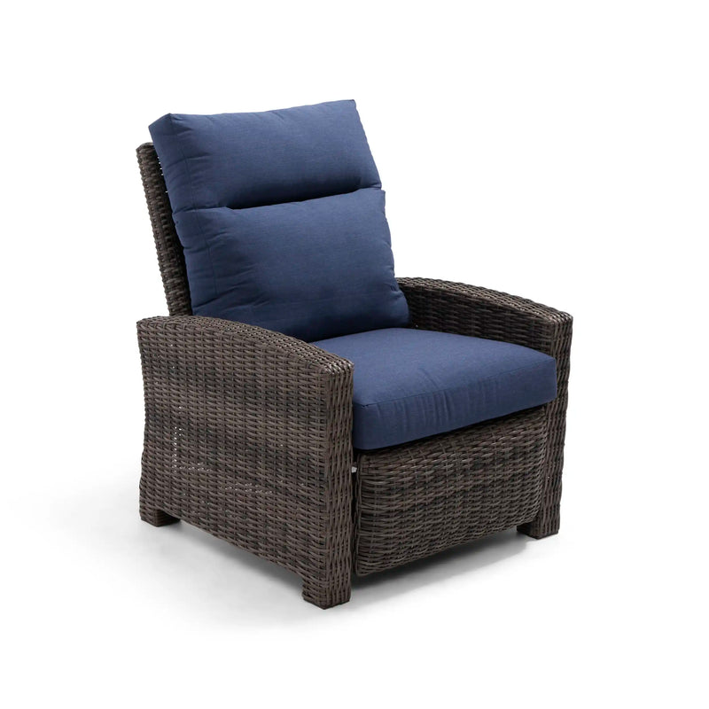 Ellis Reclining High Back Recliner Chair Indigo Acrylic - The Great Escape