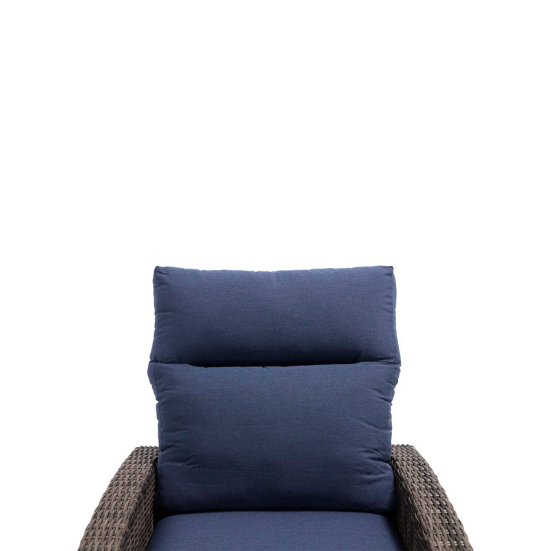 Ellis Reclining High Back Recliner Chair Indigo Acrylic - The Great Escape