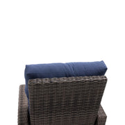 Ellis Reclining High Back Recliner Chair Indigo Acrylic - The Great Escape