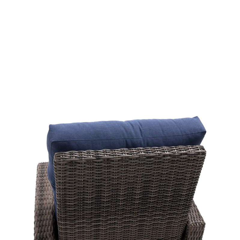 Ellis Reclining High Back Recliner Chair Indigo Acrylic - The Great Escape