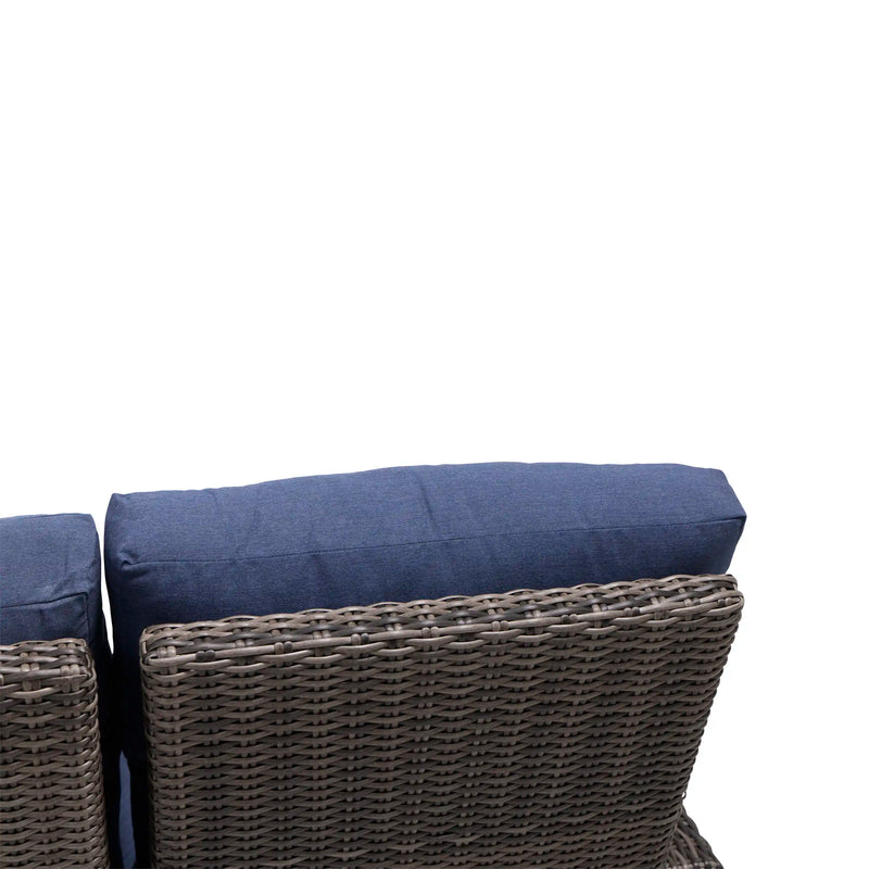 Ellis Reclining High Back End Sofa Indigo Acrylic - The Great Escape