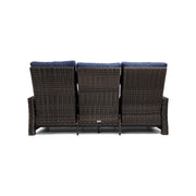 Ellis Reclining High Back End Sofa Indigo Acrylic - The Great Escape