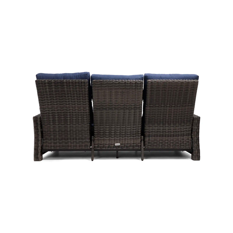 Ellis Reclining High Back End Sofa Indigo Acrylic - The Great Escape