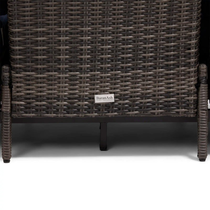 Ellis Reclining High Back End Sofa Indigo Acrylic - The Great Escape