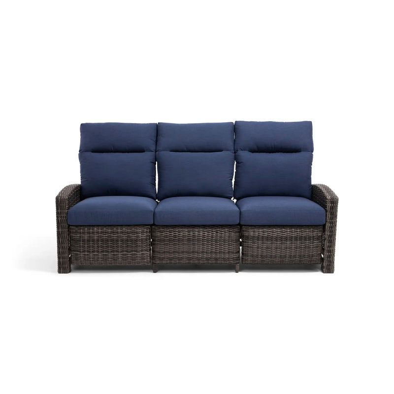 Ellis Reclining High Back End Sofa Indigo Acrylic - The Great Escape