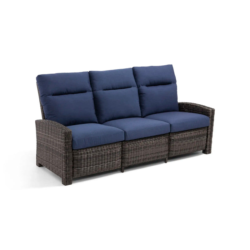 Ellis Reclining High Back End Sofa Indigo Acrylic - The Great Escape