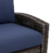 Ellis Reclining High Back End Sofa Indigo Acrylic - The Great Escape