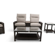 Ellis Reclining 5 Piece Loveseat Chat Group Dove Acrylic - The Great Escape