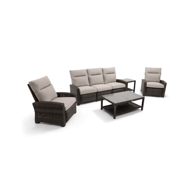 Ellis Reclining 5 Piece Sofa Chat Group Dove Acrylic - The Great Escape