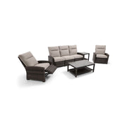 Ellis Reclining 5 Piece Sofa Chat Group Dove Acrylic - The Great Escape