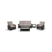Ellis Reclining 5 Piece Sofa Chat Group Dove Acrylic - The Great Escape