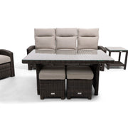Ellis Reclining 7 Piece Sofa Conversation Group Dove Acrylic - The Great Escape
