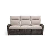 Ellis Reclining High Back End Sofa Dove Acrylic - The Great Escape