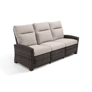 Ellis Reclining High Back End Sofa Dove Acrylic - The Great Escape