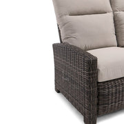 Ellis Reclining High Back End Sofa Dove Acrylic - The Great Escape