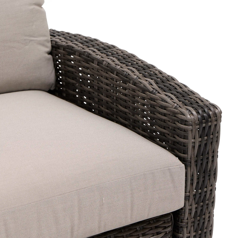 Ellis Reclining High Back End Sofa Dove Acrylic - The Great Escape