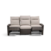 Ellis Reclining High Back End Sofa Dove Acrylic - The Great Escape