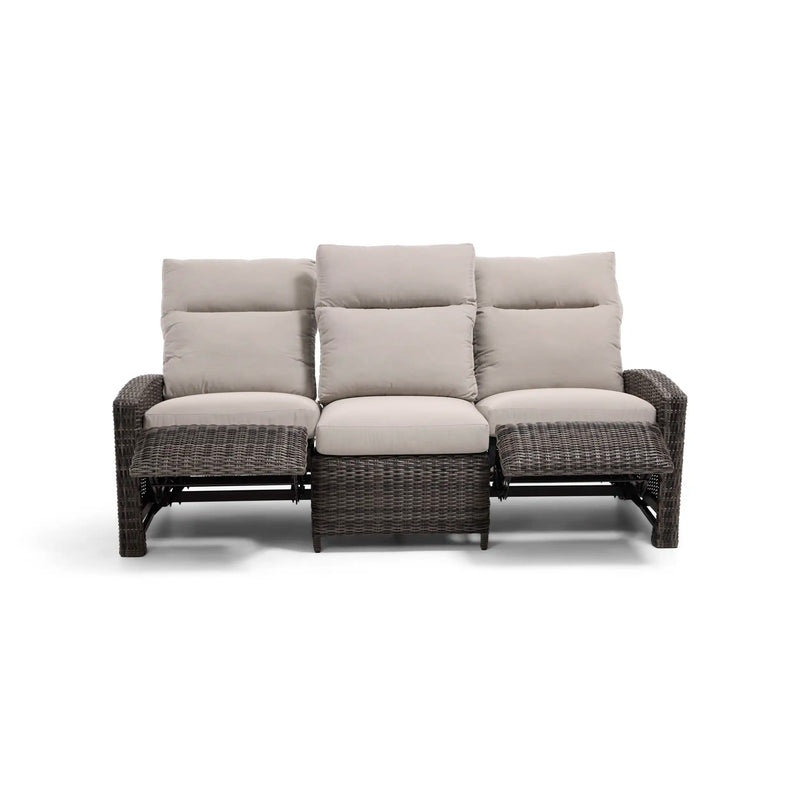 Ellis Reclining High Back End Sofa Dove Acrylic - The Great Escape
