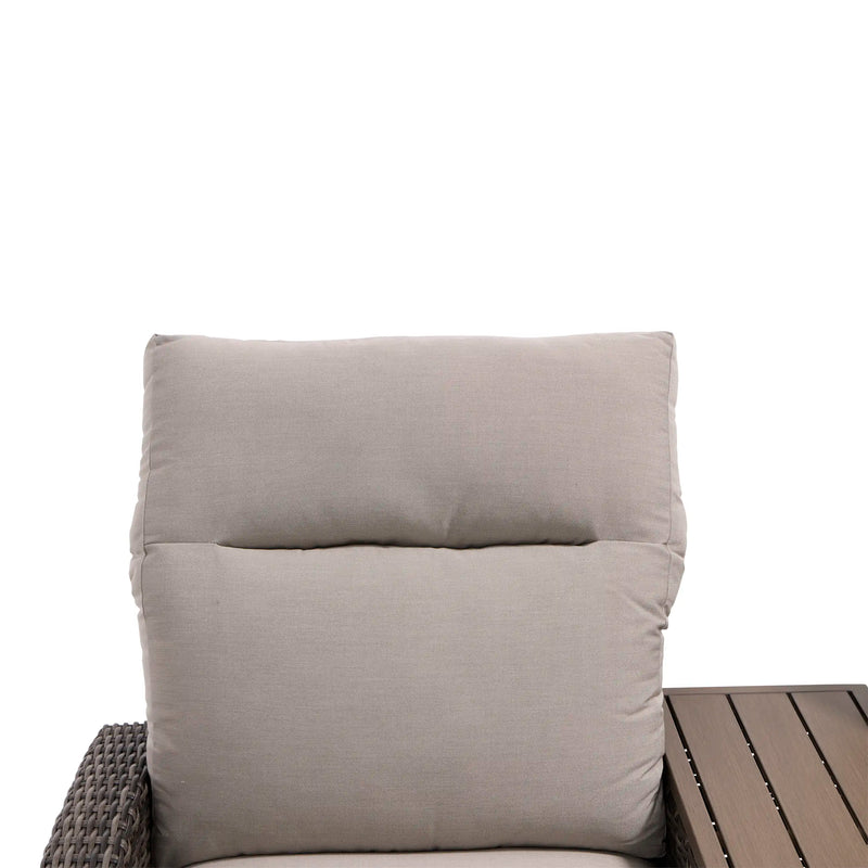 Ellis Reclining High Back Loveseat With Console Dove Acrylic - The Great Escape